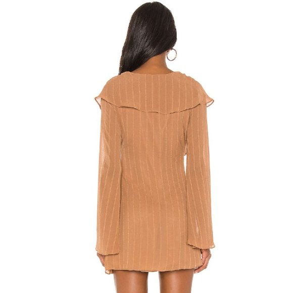 NWT House of harlow X REVOLVE Carlita Dress in tawyn brown XXS - Picture 3 of 6